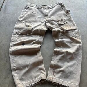 Baggy, thrashed,‎ painted distressed Carhartt style cargo